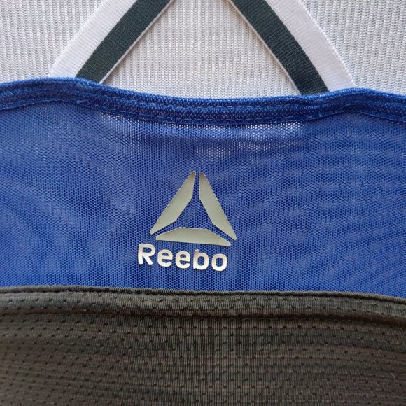 🔴SOLD🔴 Reebok Activchill Fitness Tank Top Black Blue Print Gym Yoga Workout - Picture 9 of 16